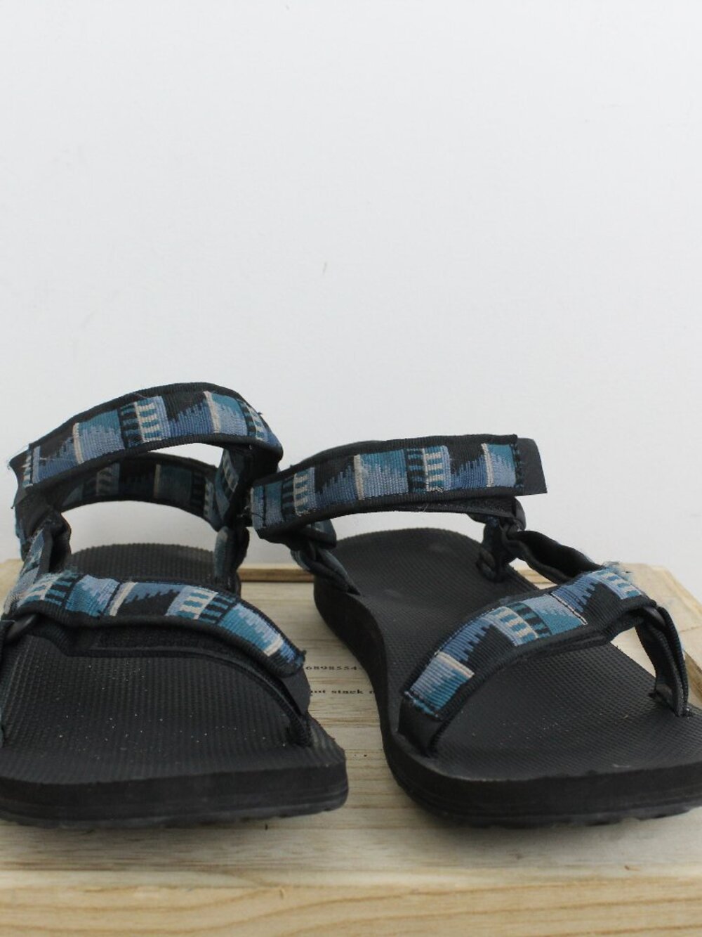 Size 13 - Teva Original Universal Sandals Blue Pattern